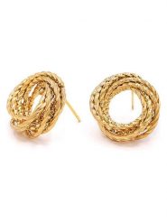 MOODE Kolczyki-wkrętki "Suzanne" rozmiar: onesize. Żółte kolczyki damskie MOODE, ze stali. Za 43.99 zł.