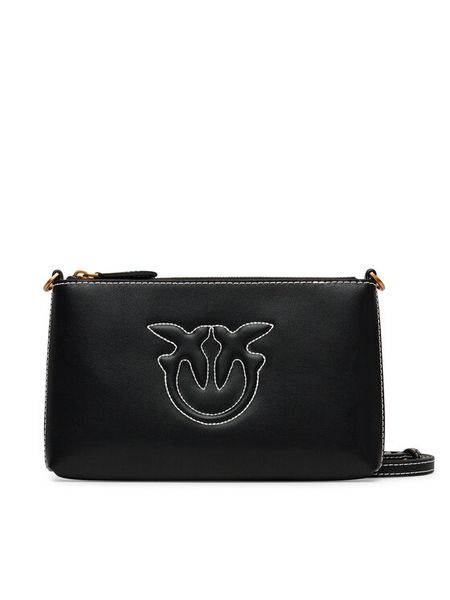 PINKO Torebka Flat Horizontal Mini PE 25 PCPL 104277 A2AN Czarny. Czarne listonoszki damskie Pinko, bez wzorów, ze skóry, bez dodatków. Za 339.99 zł.