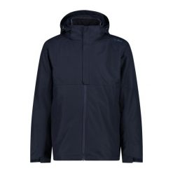 Wodoodporna kurtka 3 w 1 CMP. Czarne kurtki męskie CMP, bez wzorów, sportowe, bez kaptura. W wyprzedaży za 507.45 zł.