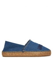 LOVE MOSCHINO Espadryle JA10262G0MJO5700 Niebieski. Niebieskie espadryle damskie Love Moschino, bez wzorów, z materiału, bez obcasa. Za 439.99 zł.
