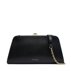 Torebka Coccinelle. Czarne torebki wieczorowe Coccinelle, bez wzorów, wizytowe, bez kołnierzyka, bez ramiączek. Za 1,209.00 zł.