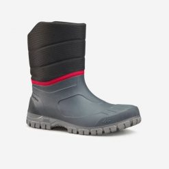 Second Life - Buty turystyczne śniegowce męskie Quechua... - Stan Doskonały. Szare buty zimowe męskie QUECHUA, na jesień, z materiału, bez zapięcia. Za 67.99 zł.