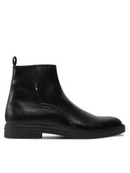 BOSS Botki Calev Boot ltfr 50523867 Czarny. Czarne buty zimowe męskie Boss, ze skóry, bez zapięcia. Za 1,399.00 zł.