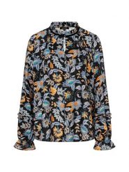 More & More Bluzka w kolorze czarnym ze wzorem rozmiar: 44. Czarne bluzki damskie MORE & MORE, s, bez wzorów, z wiskozy, klasyczne, bez kołnierzyka, bez ramiączek. Za 104.64 zł.