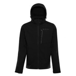 Kurtka turystyczna Alpine Pro Hoor. Czarne kurtki męskie Alpine Pro, bez wzorów, z softshellu, sportowe, bez kaptura. Za 519.00 zł.