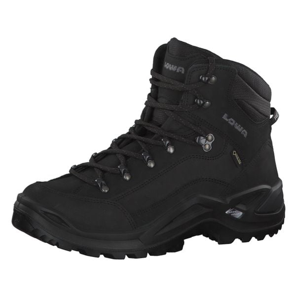 Buty trekkingowe męskie Lowa Renegade Gtx Mid. Czarne buty trekkingowe męskie Lowa, na zimę, z gore-texu, za kostkę, bez zapięcia, trekkingowe, gore-tex. Za 1,225.99 zł.