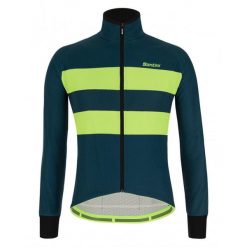 Kurtka rowerowa Santini Colore Winter. Niebieskie kurtki męskie SANTINI, m, bez wzorów, rowerowe. Za 439.99 zł.