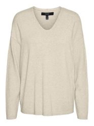 Vero Moda Sweter w kolorze beżowym rozmiar: XS. Brązowe swetry klasyczne damskie Vero Moda, xs, bez kołnierzyka. Za 43.99 zł.
