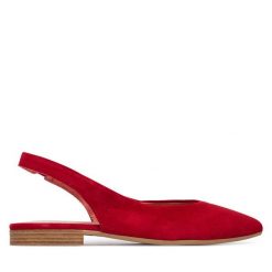 Baleriny Tamaris. Czerwone baleriny damskie Tamaris, bez wzorów, bez obcasa. Za 369.99 zł.