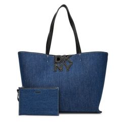 Torebka DKNY. Niebieskie torebki klasyczne damskie DKNY, bez wzorów, bez dodatków. Za 639.99 zł.