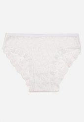 Białe Koronkowe Majtki Typu Figi z Elastycznej Bawełny Pleonta. Białe figi damskie Born2be, l, bez wzorów, z bawełny. Za 4.99 zł.