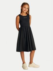 Calvin Klein Jeans Sukienka codzienna IG0IG02908 Czarny Regular Fit. Czarne spodnie dziewczęce Calvin Klein Jeans, z jeansu. Za 239.99 zł.