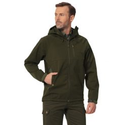 Kurtka myśliwska męska Tagart Softshell Volda z wysokiej jakości membraną. Zielone kurtki męskie tagart, m, bez wzorów, z softshellu, bez kaptura. Za 599.00 zł.