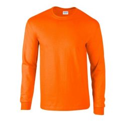 Ultra Bawełniana Koszulka Z Długim Rękawem Unisex Dla Dorosłych. Brązowe bluzki damskie Gildan, xl, bez wzorów, z bawełny, sportowe, bez kołnierzyka, bez ramiączek. Za 60.99 zł.