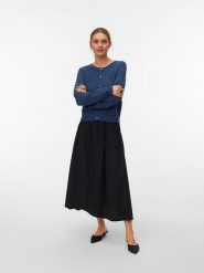 Vero Moda Kardigan "Jaqueline" w kolorze granatowym rozmiar: L. Niebieskie kardigany damskie Vero Moda, l, bez wzorów, ze splotem. Za 114.17 zł.