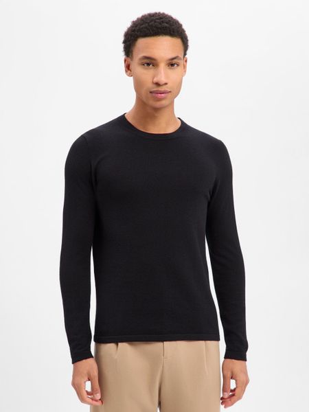 Drykorn Męski sweter z dzianiny z wełną - Irmino Mężczyźni Bawełna czarny jednolity, L. Czarne swetry męskie Drykorn, l, bez wzorów, z bawełny, bez kołnierzyka. Za 499.95 zł.