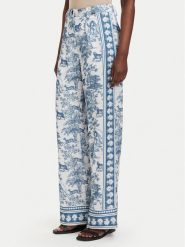 Fracomina Spodnie palazzo FS26SV3015W459K5 Niebieski jasny Flare Fit. Niebieskie spodnie materiałowe damskie Fracomina, bez wzorów, z materiału. Za 659.99 zł.