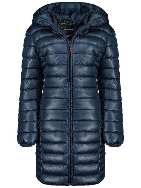 Geographical Norway Płaszcz pikowany "Annecy" w kolorze granatowym rozmiar: XL. Niebieskie płaszcze damskie Geographical Norway, xl, bez wzorów. Za 187.52 zł.