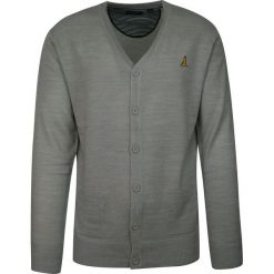 Kardigan Szary, Sweter Zapinany na Guzik, Elegancki, z Kieszonkami -BRAVE SOUL. Szare kardigany męskie Brave Soul, l, bez wzorów, casualowe, bez kołnierzyka. Za 89.00 zł.