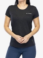 Koszulka szybkoschnąca damska Vaude Sveit Shirt. Czarne t-shirty damskie Vaude, s, bez wzorów, z materiału, bez kołnierzyka. Za 175.99 zł.