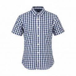 Scotch & Soda koszula męska krótki rękaw S bawełniana kratka Italia. Niebieskie koszule męskie COACH SOAK, na wiosnę, m, bez wzorów, z bawełny, bez kołnierzyka, bez ramiączek. Za 266.99 zł.