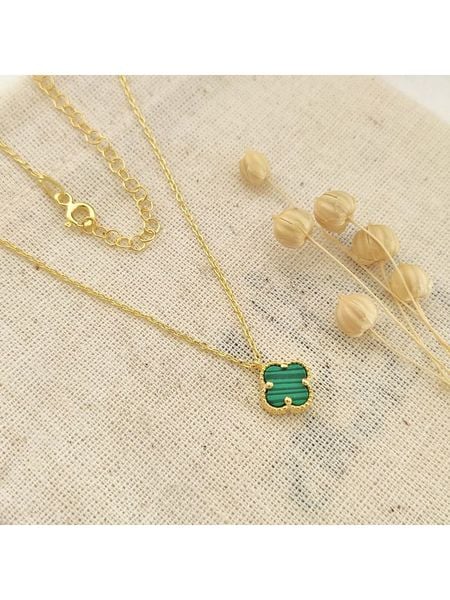 Miu Silver Pozłacany naszyjnik z zawieszką - dł. 42 cm rozmiar: onesize. Zielone naszyjniki damskie Miu Silver, pozłacane. Za 151.90 zł.