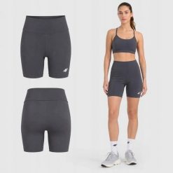 KOLARKI DAMSKIE 4F LEGGINSY KRÓTKIE SPODENKI NA LATO F031 KRÓTKIE KOLOR SZARY. Szare legginsy sportowe damskie 4f, l, z bawełny, do biegania. Za 49.99 zł.