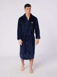 DKNY Szlafrok w kolorze granatowym rozmiar: M. Niebieskie szlafroki męskie DKNY, m, bez wzorów. Za 92.64 zł.