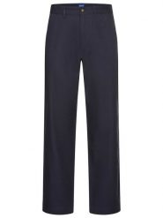 Hugo Boss Spodnie chino w kolorze granatowym rozmiar: W32/L32. Niebieskie spodnie materiałowe męskie Hugo Boss, bez wzorów, z podwyższonym stanem. Za 217.99 zł.