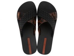 Klapki damskie Ipanema Sense Slide. Czarne klapki damskie Ipanema, bez wzorów, z materiału, bez obcasa. Za 70.28 zł.