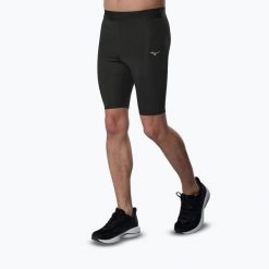 Legginsy do biegania męskie Mizuno Core Impulse Mid. Czarne szorty sportowe męskie Mizuno, m, z elastanu, do biegania. Za 149.99 zł.
