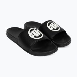 Klapki męskie Pitbull Logo. Czarne klapki i japonki męskie PITBULL, z materiału. Za 109.99 zł.
