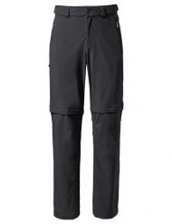 Spodnie męskie Farley Stretch T-Zip Pants III. Czarne szorty męskie Vaude, na jesień, bez wzorów, z materiału. Za 597.70 zł.