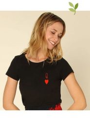 WOOOP Koszulka "Queen" w kolorze czarnym rozmiar: M. Czarne bluzki damskie Wooop, m, bez wzorów, z bawełny, bez kołnierzyka, bez ramiączek. Za 37.45 zł.