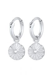 Elli Damskie kreole Słońce Antique Vintage Trend w srebrze 925 Sterling Silver Kolczyki koła 1 ct. Szare kolczyki damskie Elli, srebrne. Za 241.39 zł.