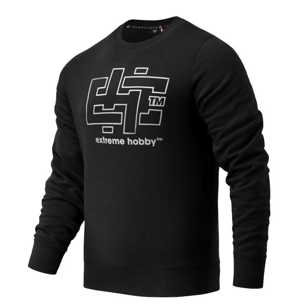 Bluza Męska EXTREME HOBBY CRUCIAL. Czarne bluzy bez kaptura męskie EXTREME HOBBY, m, z bawełny. Za 239.00 zł.