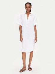 Gant Sukienka letnia 4503433 Biały Relaxed Fit. Białe sukienki damskie Gant, na lato, bez wzorów, ze lnu, bez kołnierzyka, bez ramiączek. Za 489.99 zł.