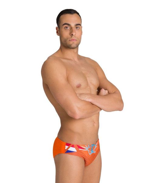 Kąpielówki slipy męskie na basen Arena OG Brief Nederland. Brązowe kąpielówki męskie Arena, l, bez wzorów, z materiału, na fitness i siłownię. Za 51.98 zł.