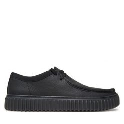 Półbuty Clarks. Czarne półbuty męskie Clarks, bez zapięcia. Za 399.99 zł.