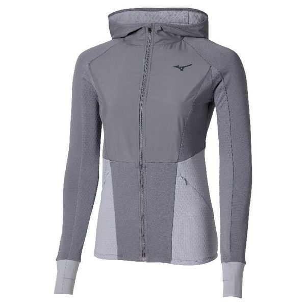 Damska bluza dresowa z kapturem Mizuno Active. Szare bluzy z kapturem damskie Mizuno, z dresówki. Za 398.00 zł.