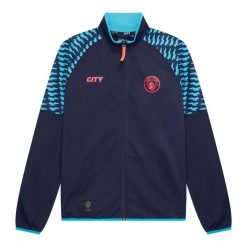 Dres piłkarski dla dorosłych Manchester City 24/25. Niebieskie spodnie dresowe damskie MANCHESTER CITY, xl, bez wzorów, z dresówki. W wyprzedaży za 214.99 zł.