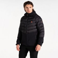 Kurtka turystyczna hybrydowa męska Mountain Series. Czarne kurtki męskie Dare 2b, l, bez wzorów, sportowe, bez kaptura. W wyprzedaży za 189.99 zł.