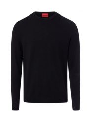 HUGO sweter z cienkiej dzianiny Mężczyźni czarny, XXL. Czarne swetry męskie Hugo, m, bez wzorów, z dzianiny, bez kołnierzyka. Za 449.95 zł.