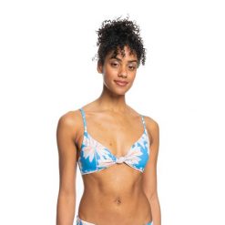 Góra od stroju kąpielowego ROXY PT Roxy Love The Surf Knot. Niebieskie bikini damskie Roxy, bez wzorów. Za 79.99 zł.