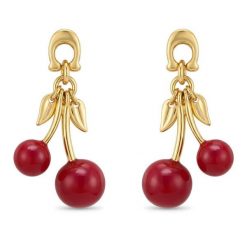 Kolczyki Coach. Żółte kolczyki damskie Coach, złote. Za 559.99 zł.