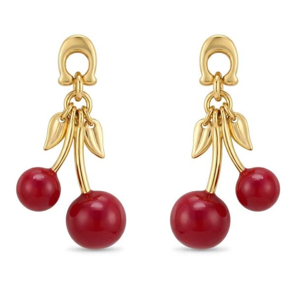 Kolczyki Coach. Żółte kolczyki damskie Coach, złote. Za 559.99 zł.