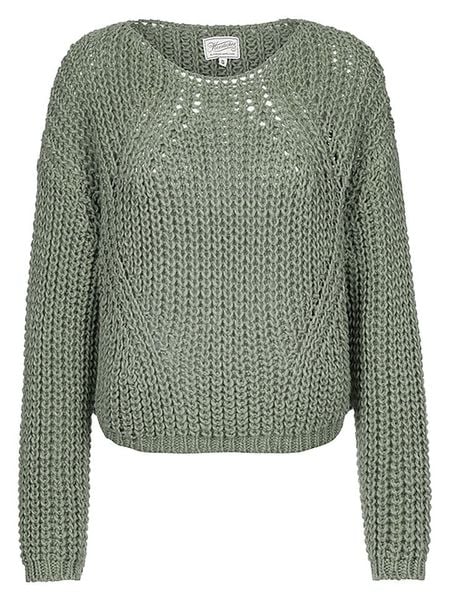 Herrlicher Sweter "Coviny" w kolorze zielonym rozmiar: M. Zielone swetry klasyczne damskie Herrlicher, m, ze splotem, bez kołnierzyka. Za 197.79 zł.