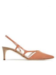 Pollini Czółenka PA10105C0MPC160A Beżowy. Brązowe czółenka damskie Pollini, bez wzorów, ze skóry, bez obcasa. Za 1,339.00 zł.