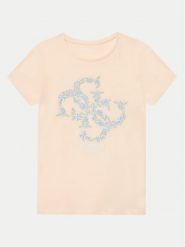 Guess T-Shirt J5GI02 K6YW4 Różowy Regular Fit. Czerwone koszulki dziewczęce Guess, z aplikacjami, z bawełny, bez ramiączek. Za 59.99 zł.