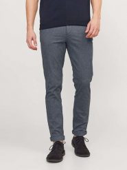 Jack & Jones Spodnie chino "Marco" w kolorze granatowym rozmiar: W28/L32. Niebieskie spodnie materiałowe męskie Jack & Jones, z aplikacjami, z bawełny. Za 87.81 zł.